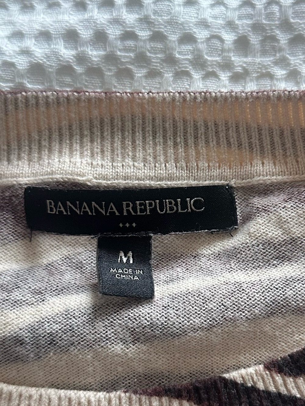 Banana Republic Striped Zebra Print Long-Sleeve sweater - Cream & Brown - Picture 3 of 3
